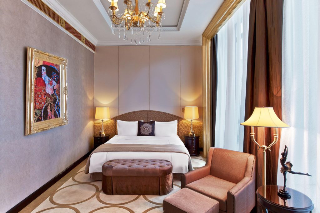 The St. Regis Moscow Nikolskaya Hotel - Moscow, Russia - Superior Guest Room Bed