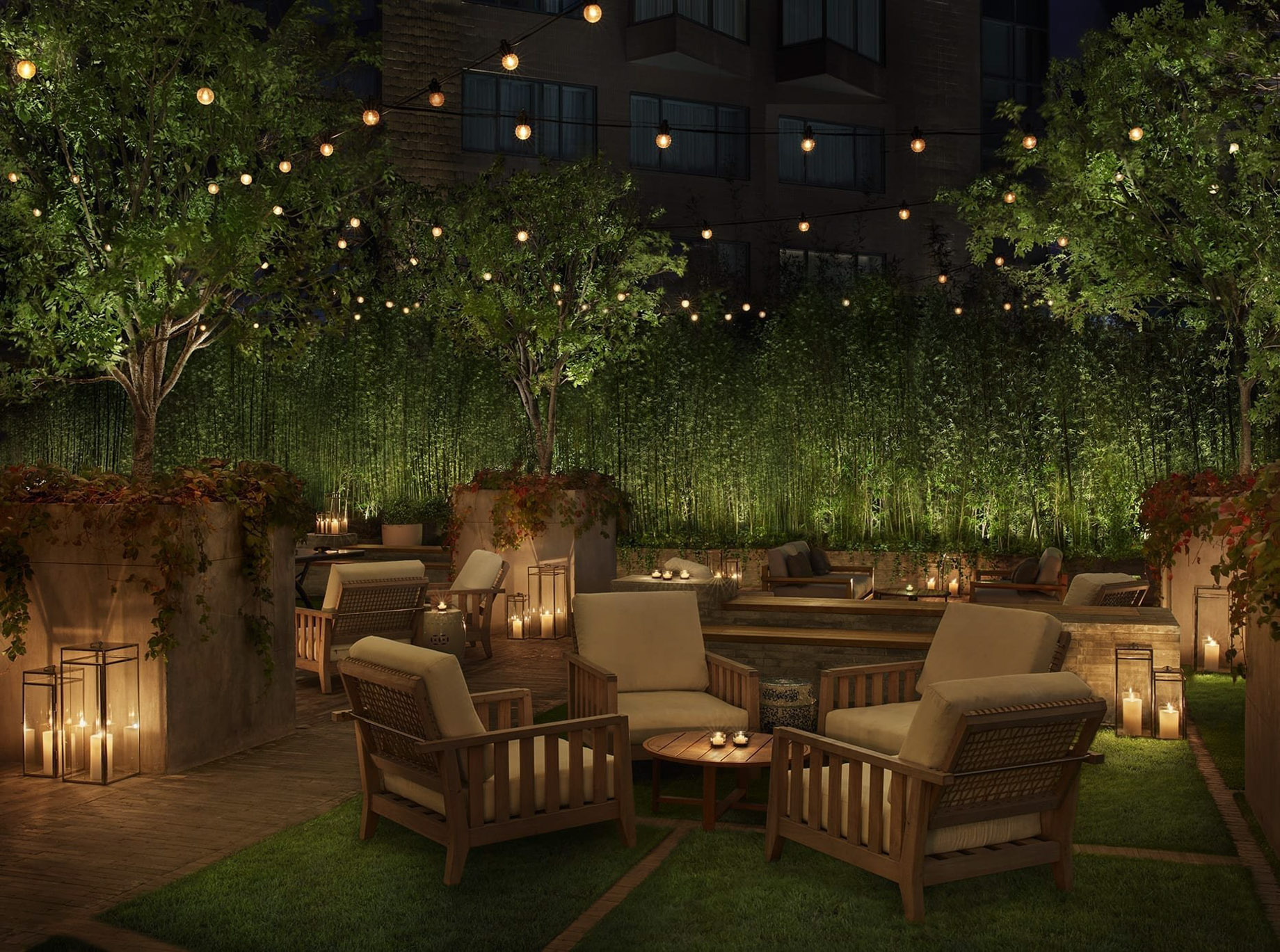 The Shanghai EDITION Hotel – Shanghai, China – The Roof Garden Seating