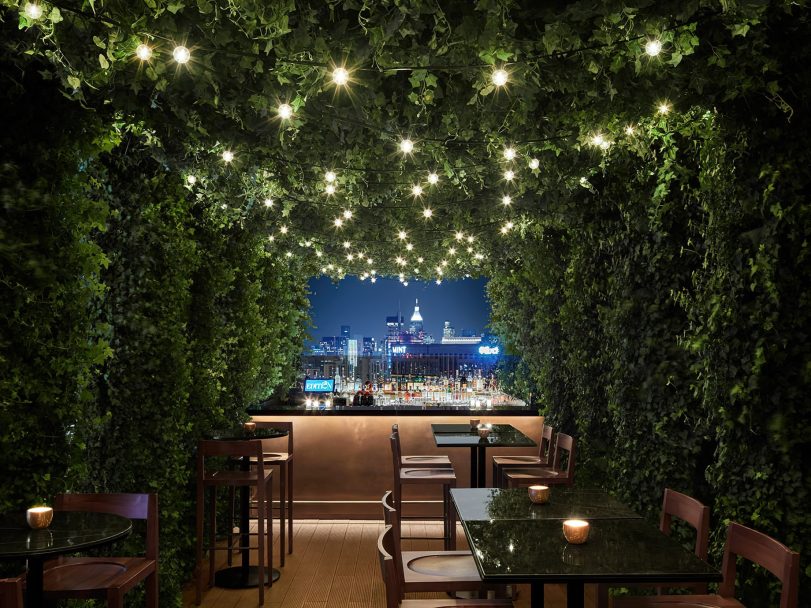 The Shanghai EDITION Hotel - Shanghai, China - The Roof Garden Night View