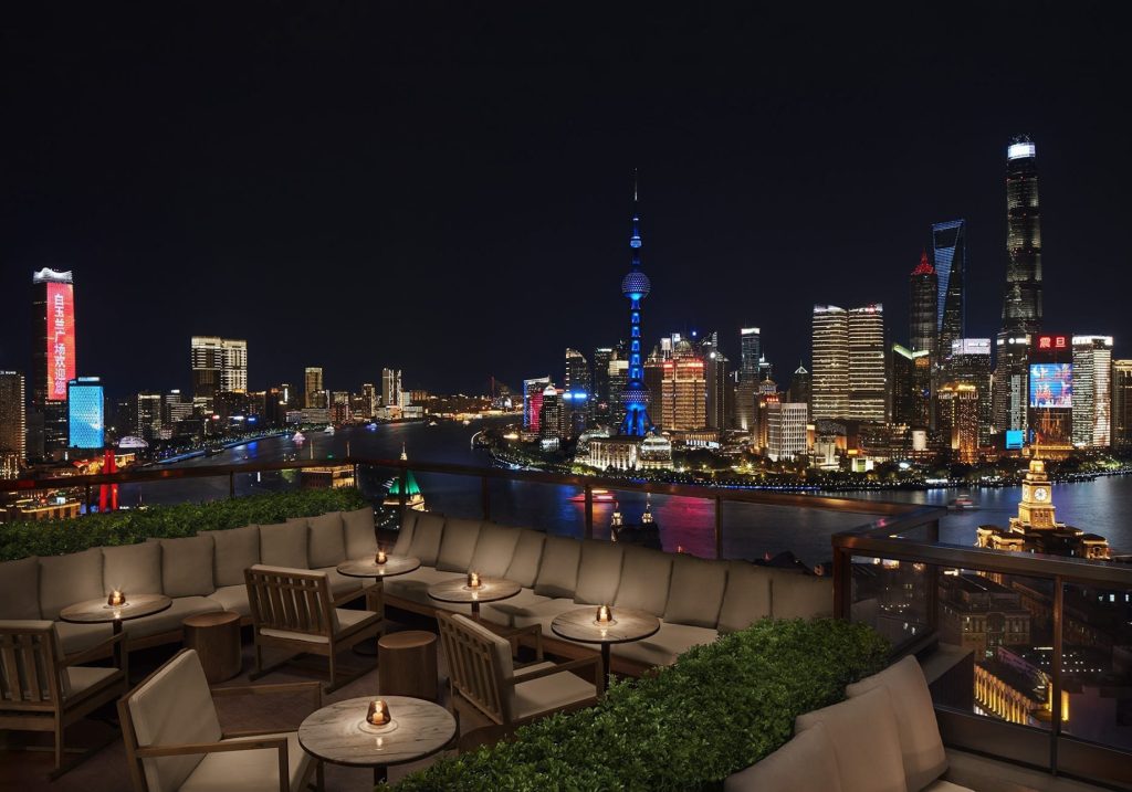 The Shanghai EDITION Hotel - Shanghai, China - Roof Night View