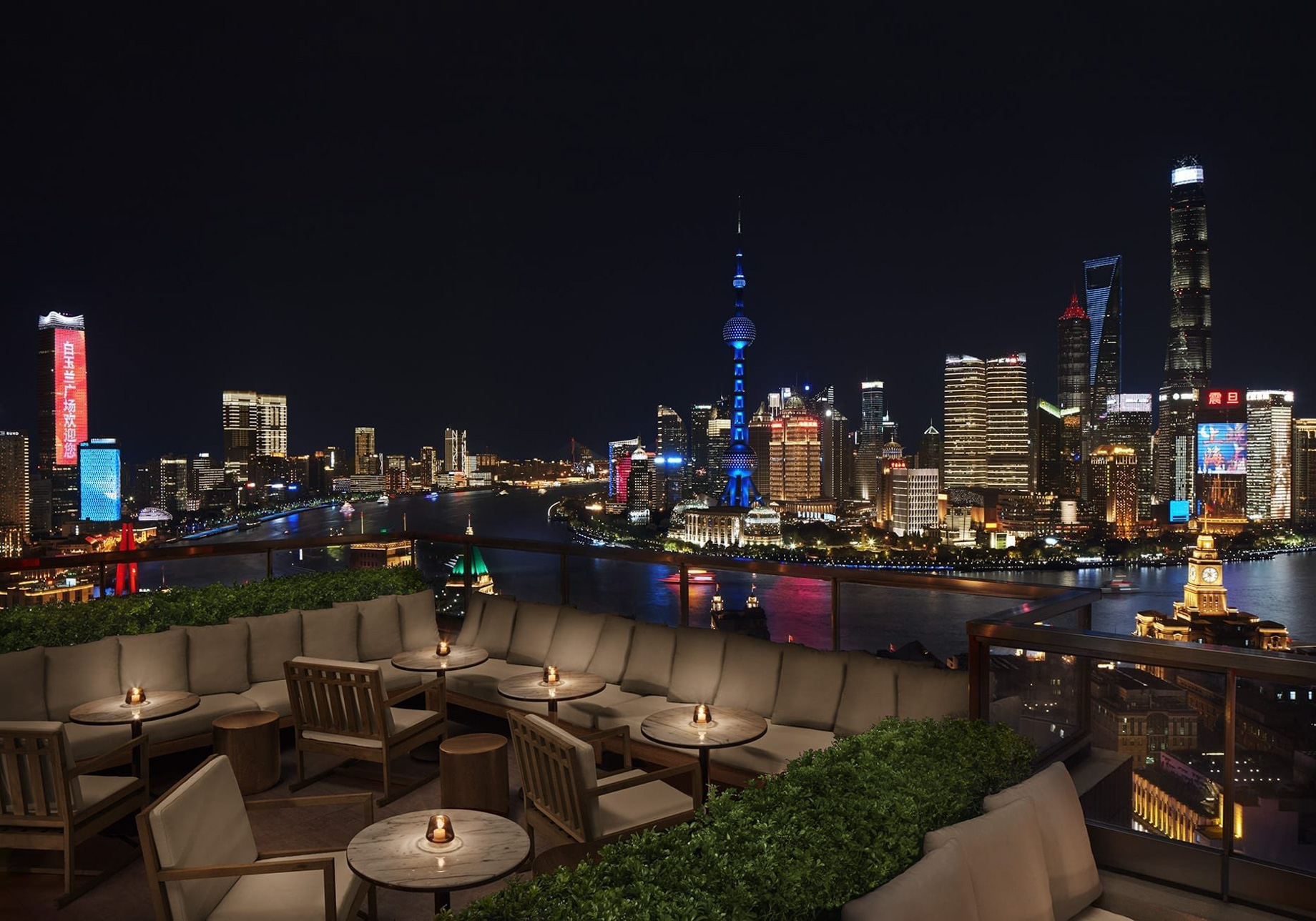 The Shanghai EDITION Hotel – Shanghai, China – Roof Night View