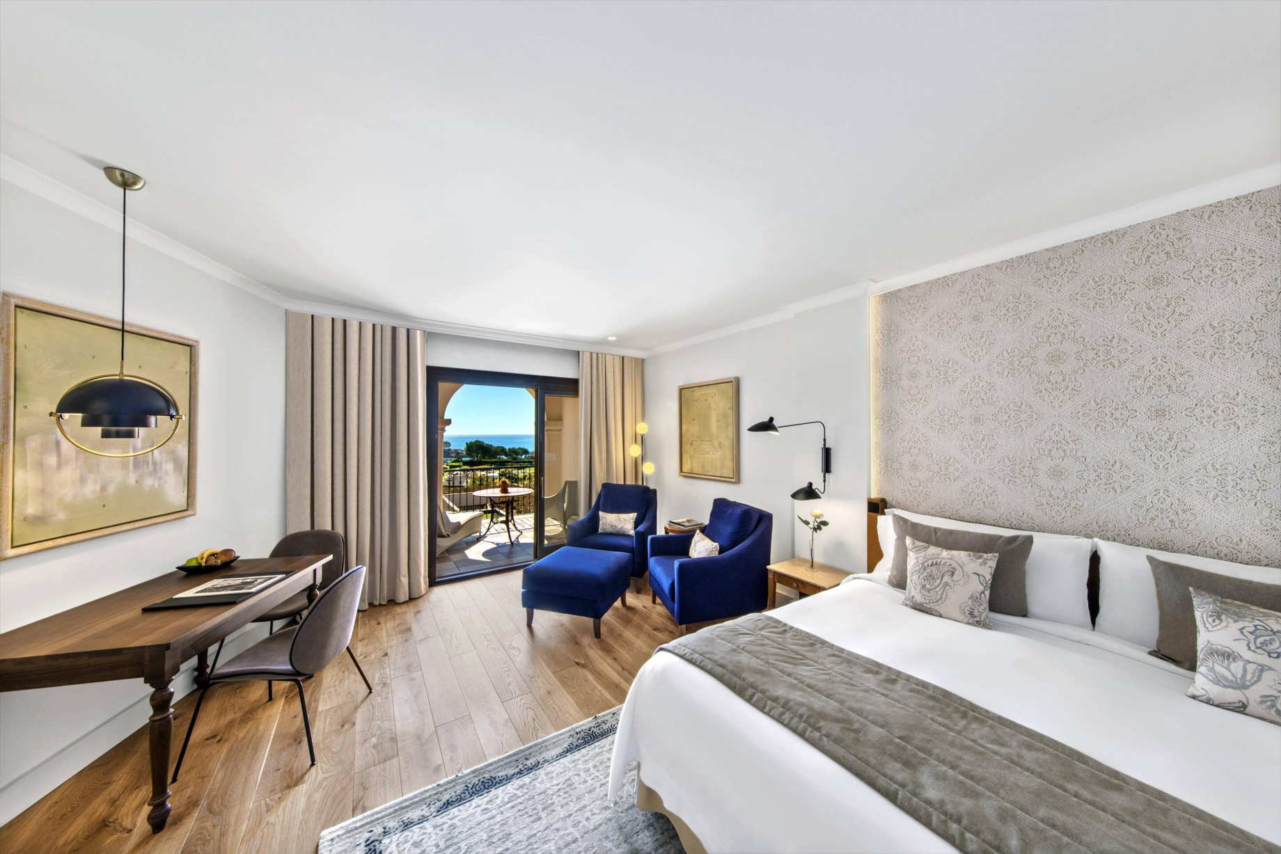 The St. Regis Mardavall Mallorca Resort – Palma de Mallorca, Spain – Grand Deluxe Bedroom Sea View Bed