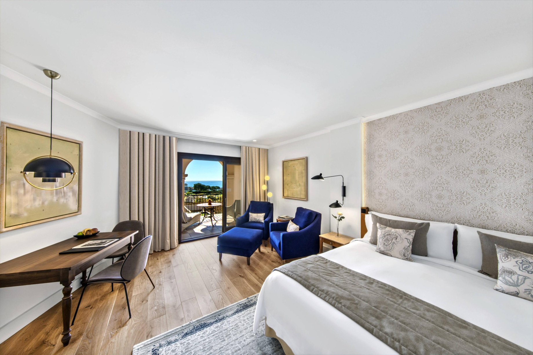 The St. Regis Mardavall Mallorca Resort – Palma de Mallorca, Spain – Grand Deluxe Bedroom Sea View Bed