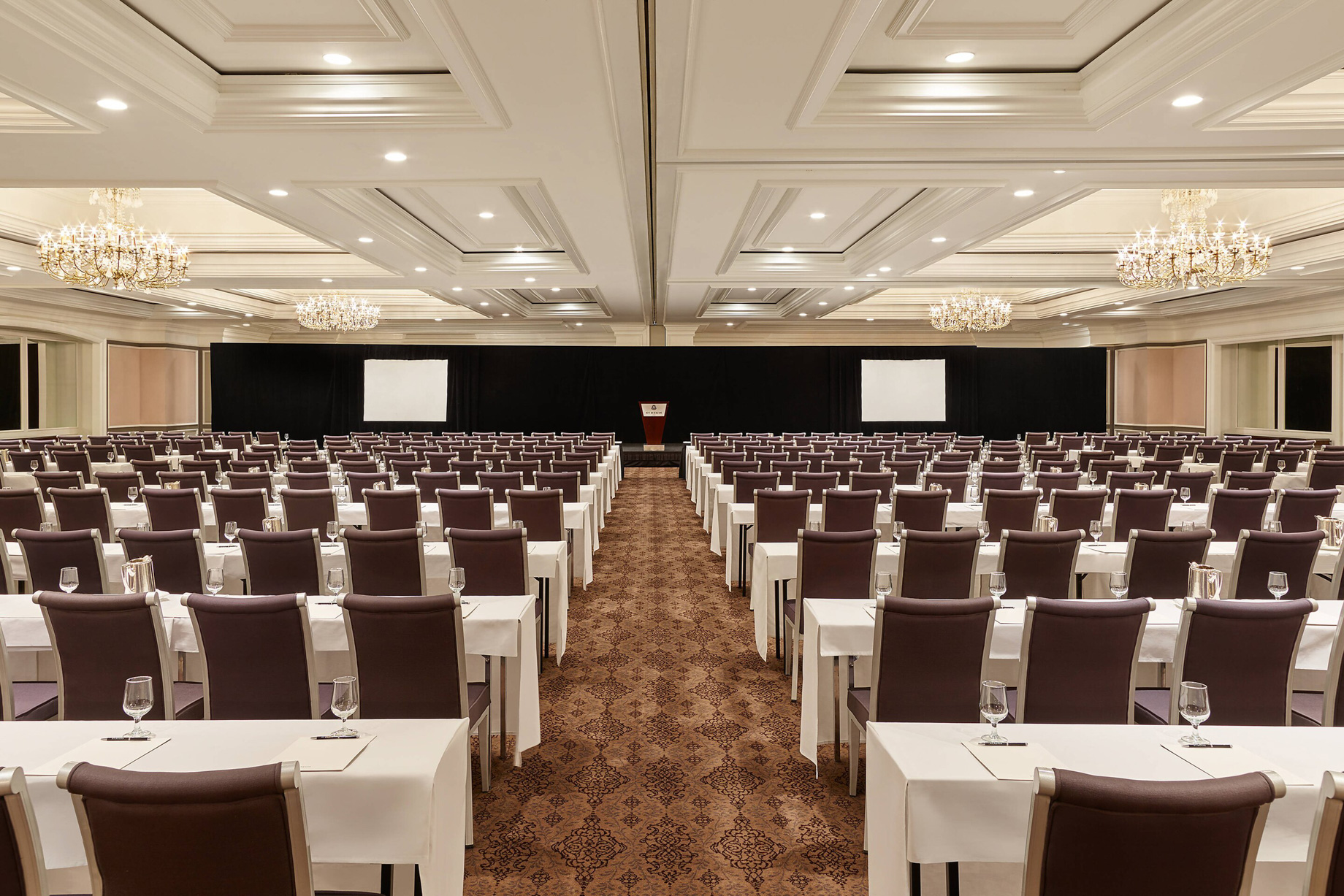 The St. Regis Aspen Resort – Aspen, CO, USA – Grand Astor Ballroom Conference Classroom Setup