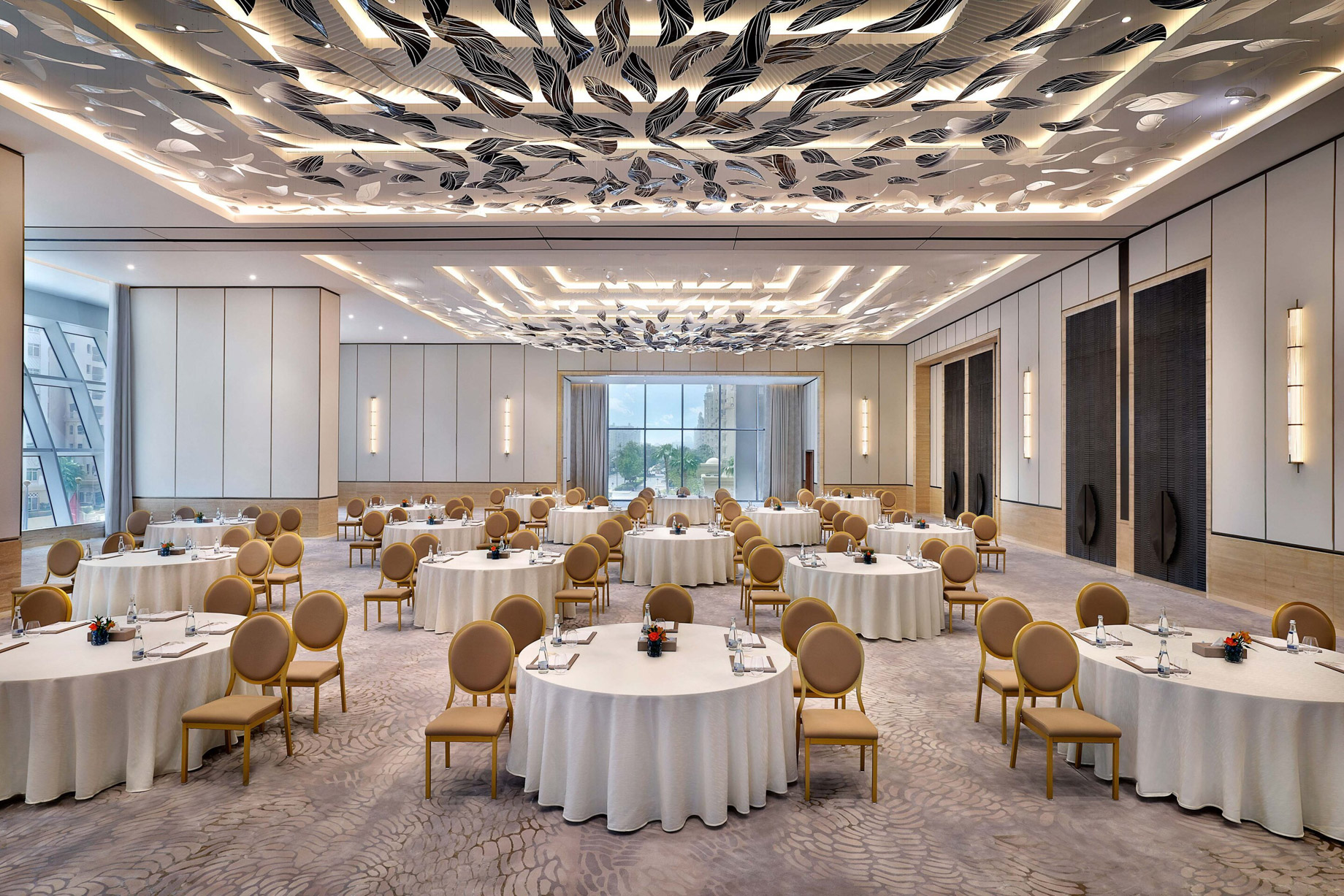 The St. Regis Dubai The Palm Jumeirah Hotel – Dubai, UAE – Astor Ballroom Cabaret Seating Tables