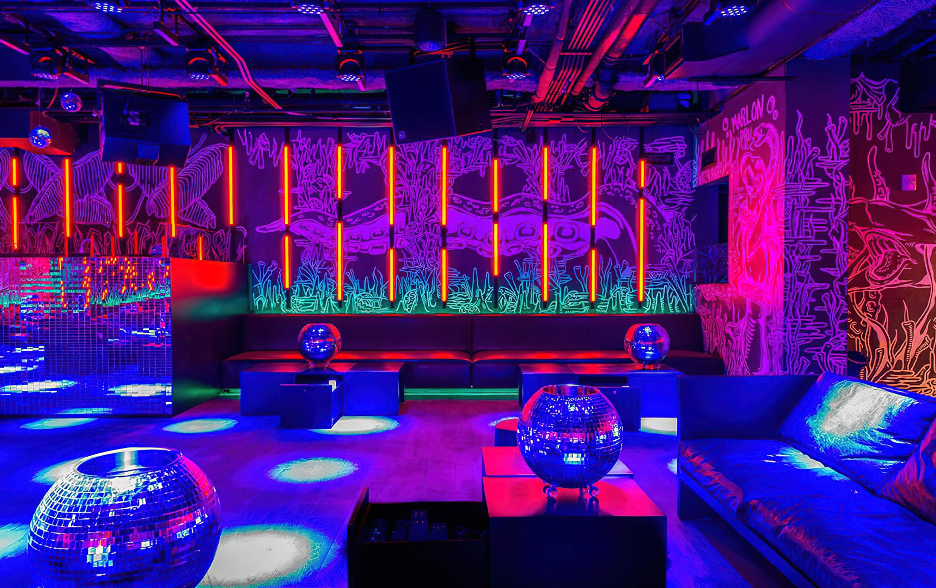 The Miami Beach EDITION Hotel – Miami Beach, FL, USA – Basement Nightclub Interior