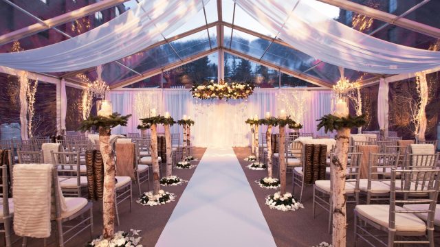 The St. Regis Aspen Resort - Aspen, CO, USA - Fountain Courtyard Wedding Ceremony