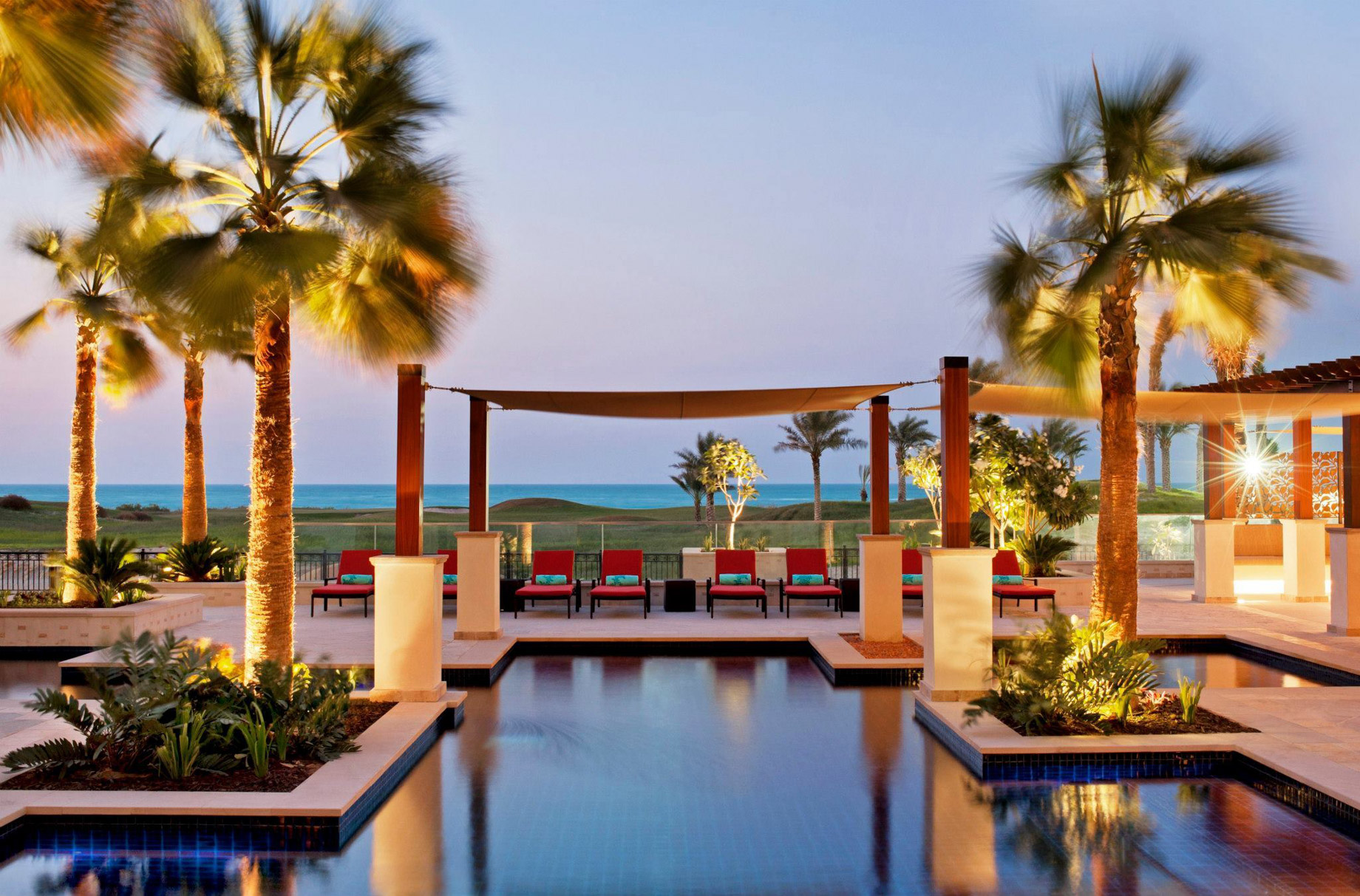 The St. Regis Saadiyat Island Resort - Abu Dhabi, UAE - Exterior Pool Night