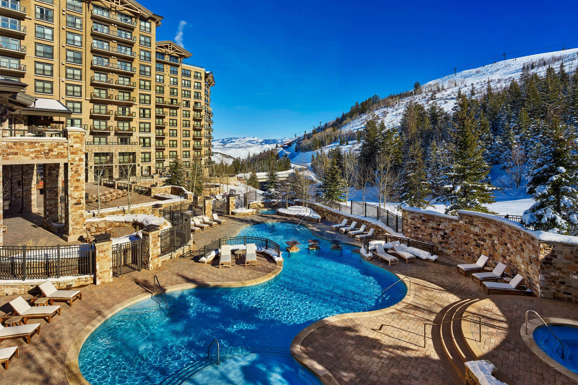 The St. Regis Deer Valley Resort - Park City, UT, USA - Winter Pool View