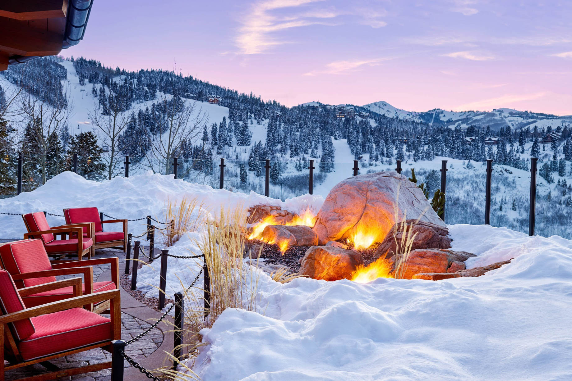 The St. Regis Deer Valley Resort – Park City, UT, USA – Winter Fire Garden