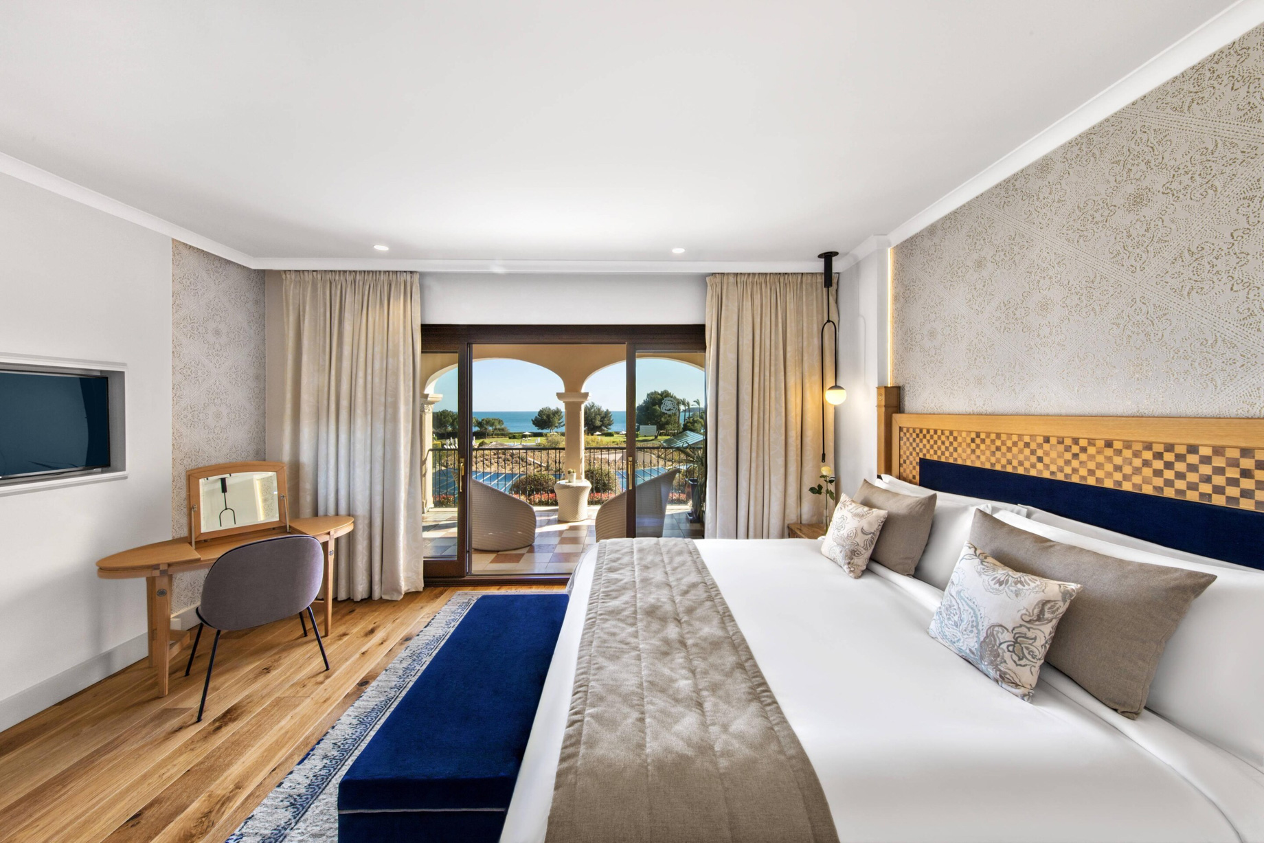 The St. Regis Mardavall Mallorca Resort – Palma de Mallorca, Spain – Ocean One Suite Bedroom Decor