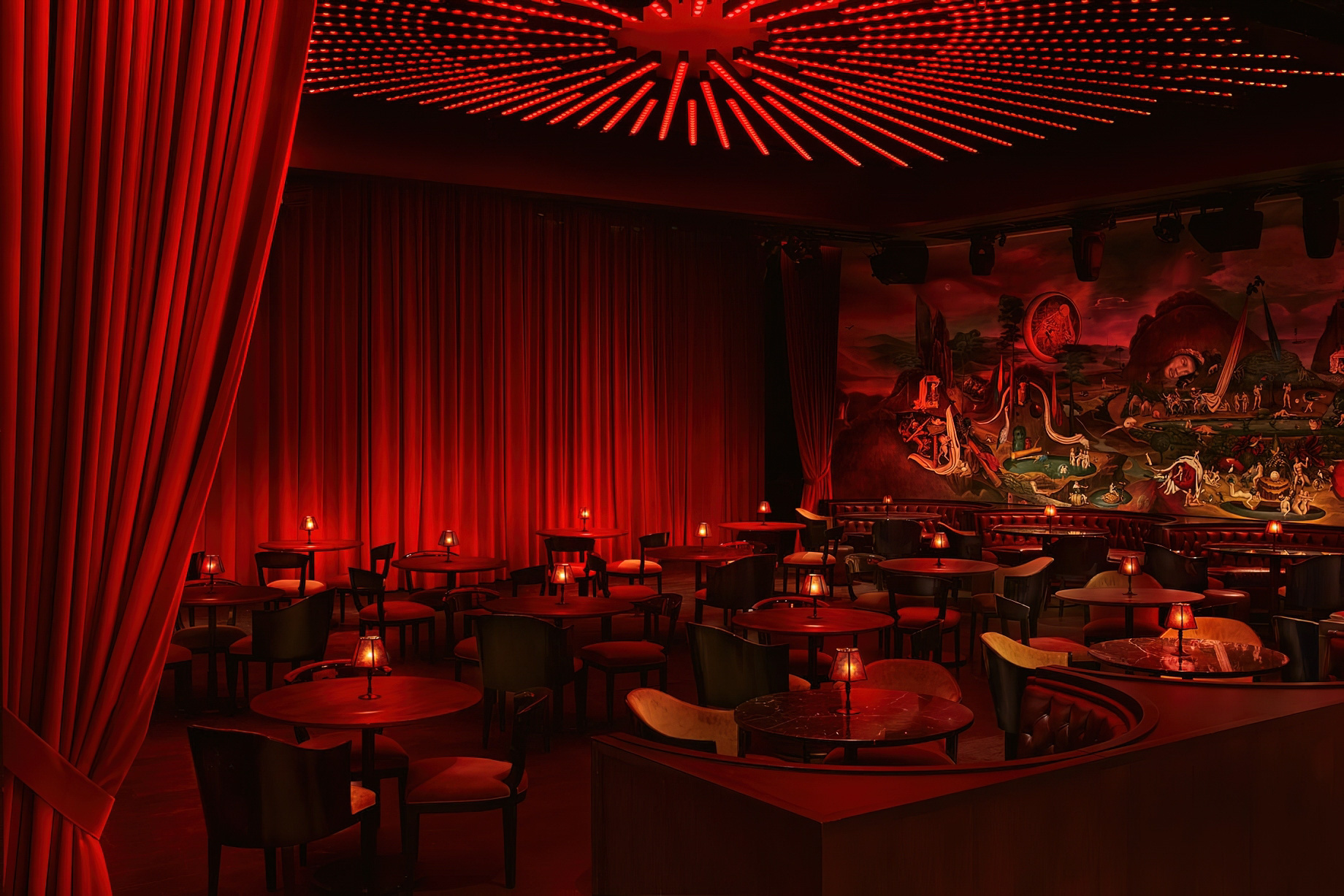 The Times Square EDITION Hotel - New York, NY, USA - Paradise Club Red Seating