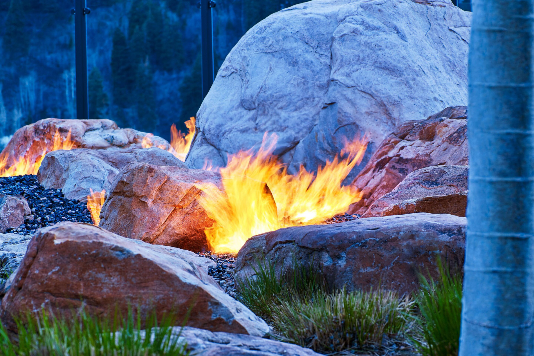 The St. Regis Deer Valley Resort – Park City, UT, USA – Fire Garden Detail