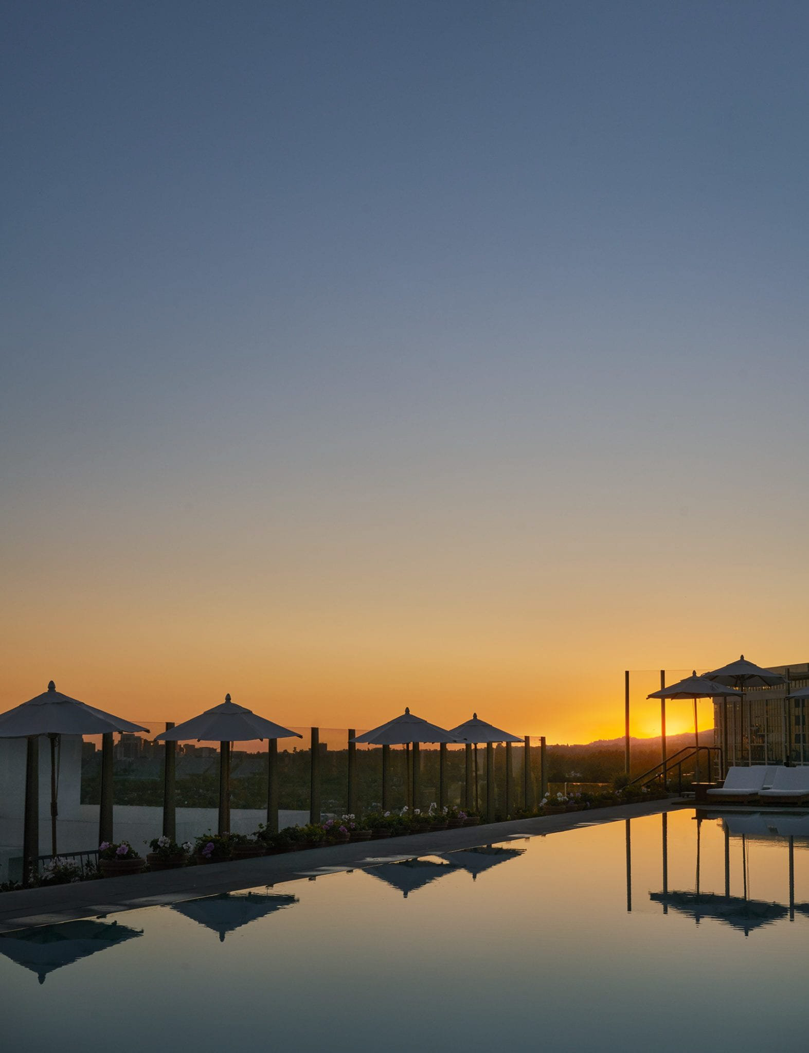 The West Hollywood EDITION Hotel – West Hollywood, CA, USA – Pool Sunset