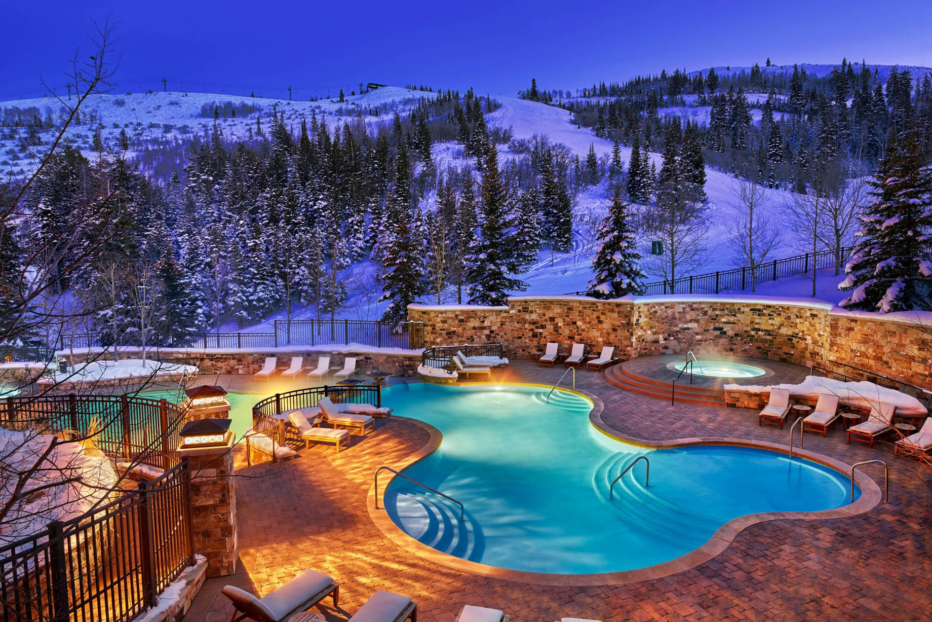 The St. Regis Deer Valley Resort – Park City, UT, USA – Winter Pool Night