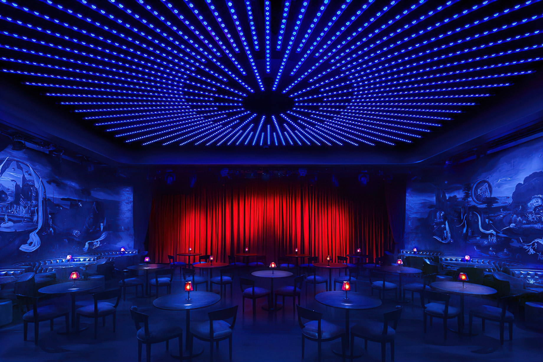 The Times Square EDITION Hotel - New York, NY, USA - Paradise Club Red Curtains