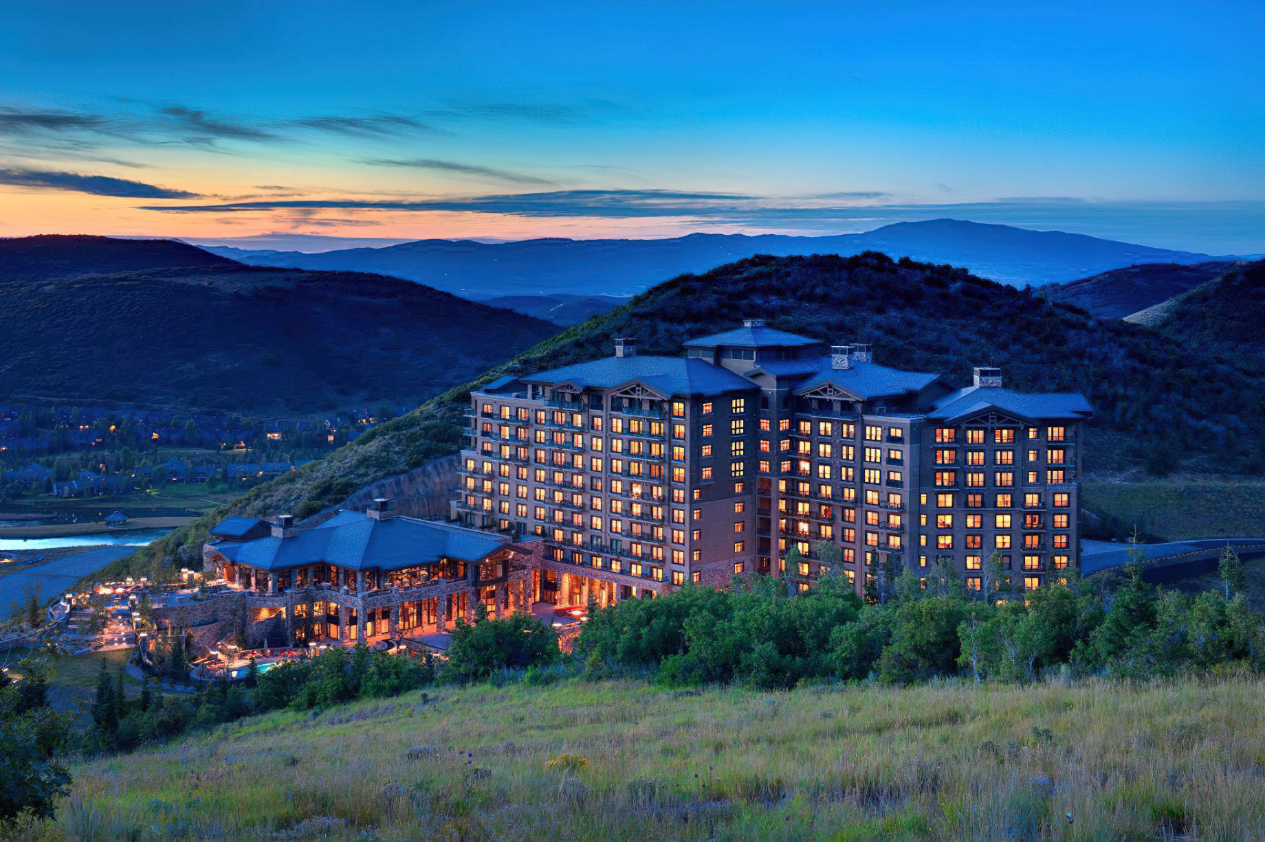 The St. Regis Deer Valley Resort – Park City, UT, USA – Resort Evening View