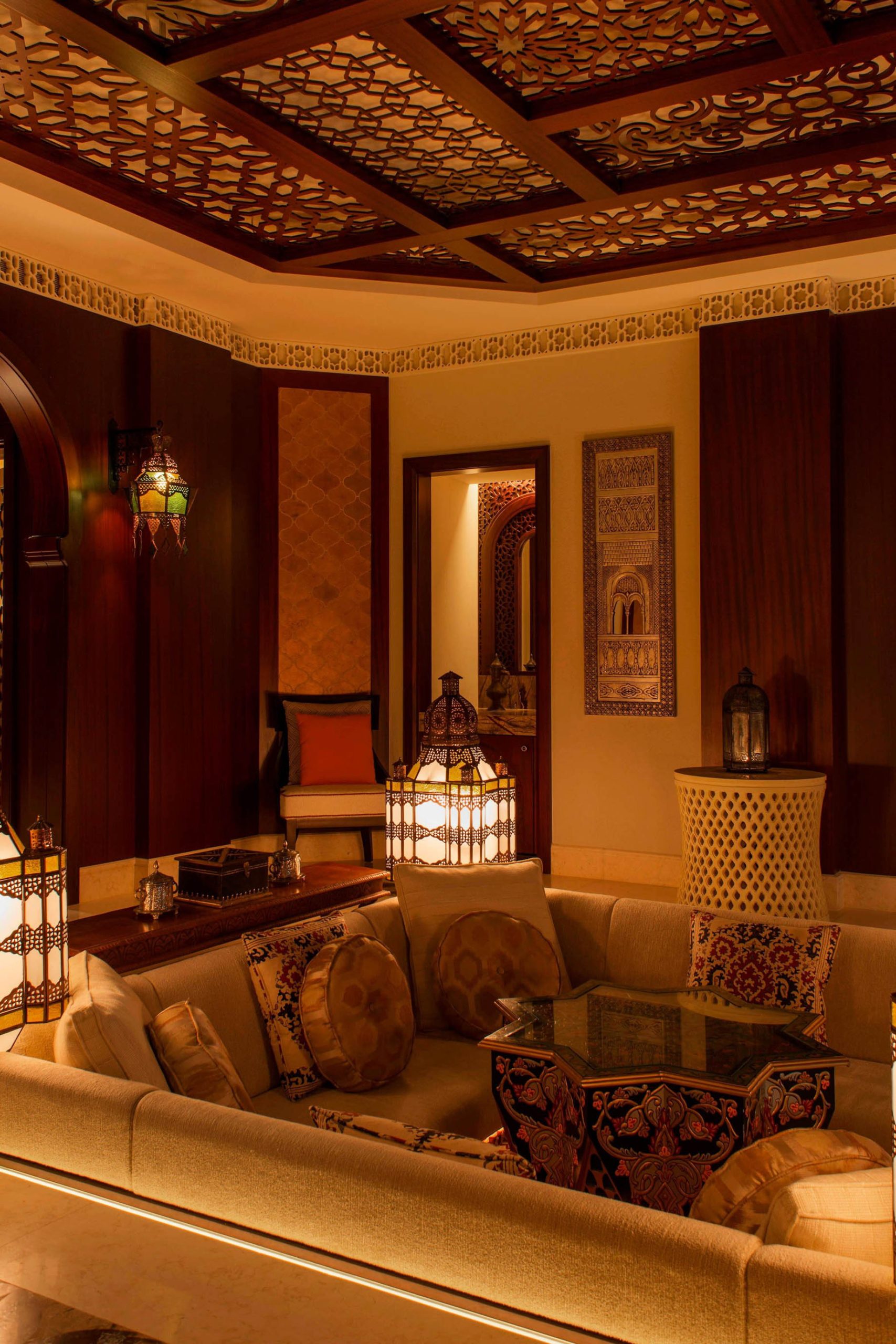The St. Regis Saadiyat Island Resort – Abu Dhabi, UAE – Moroccan Spa Suite Living Room Decor