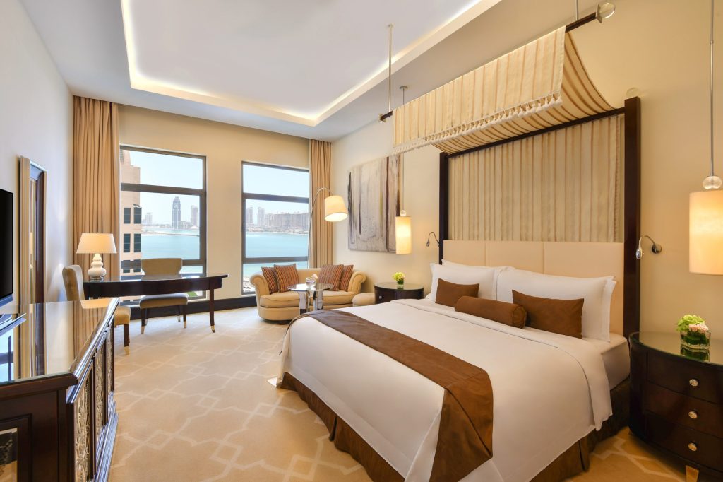 The St. Regis Doha Hotel - Doha, Qatar - Grand Deluxe Guest Room Bed