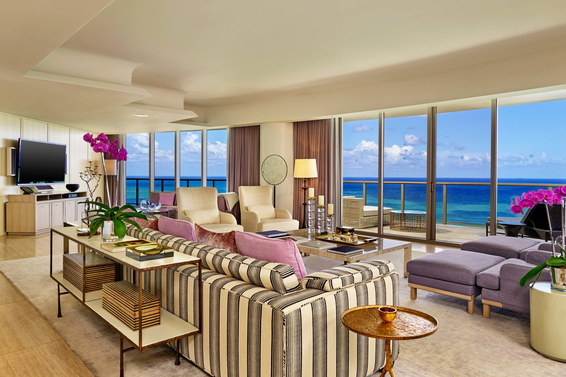 The St. Regis Bal Harbour Resort – Miami Beach, FL, USA – Presidential Suite Living Room View