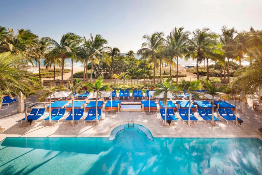The St. Regis Bal Harbour Resort - Miami Beach, FL, USA - Resort Pool Aerial View