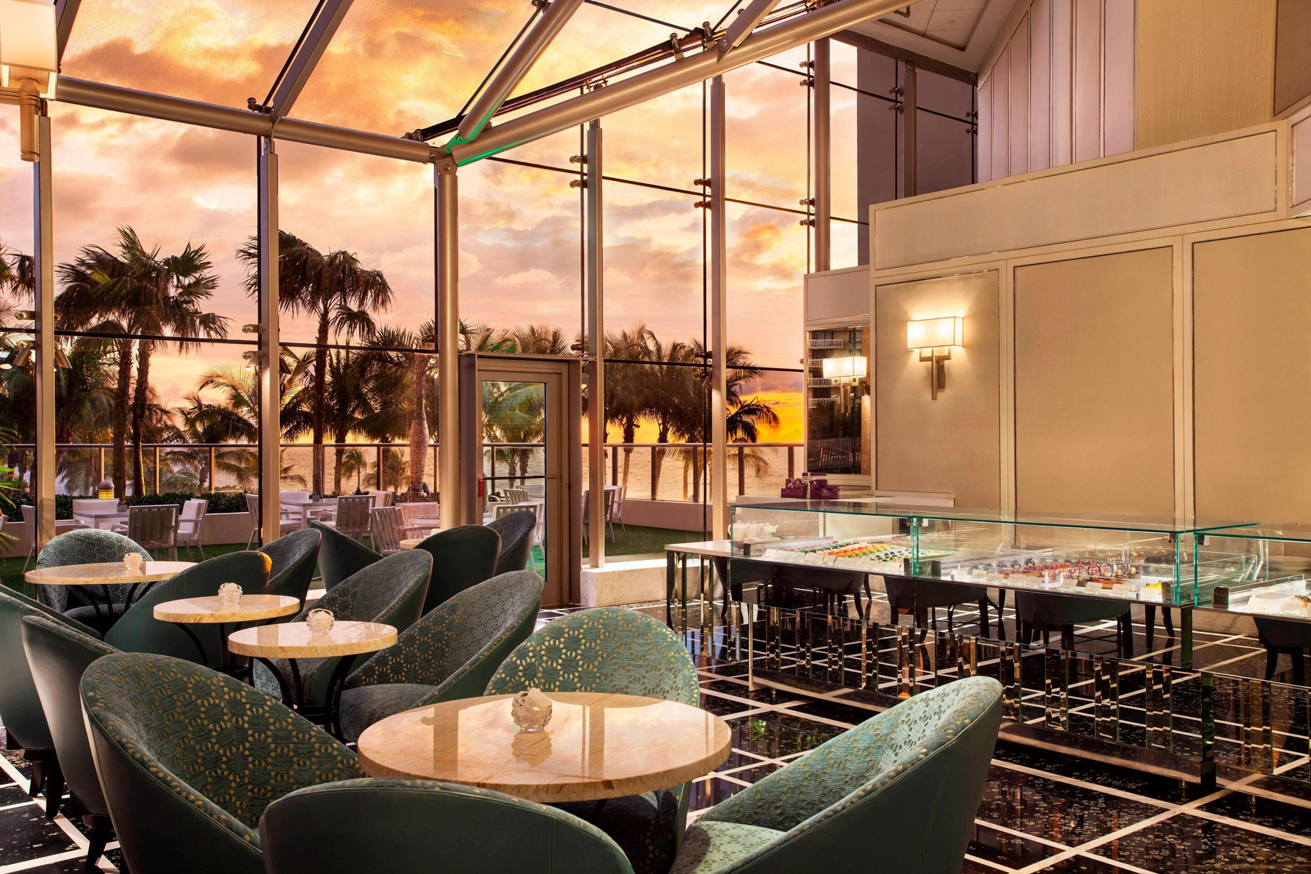 The St. Regis Bal Harbour Resort - Miami Beach, FL, USA - La Gourmandise Terrace Sunset