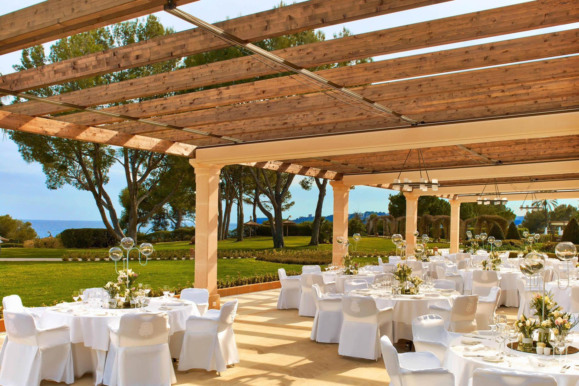 The St. Regis Mardavall Mallorca Resort – Palma de Mallorca, Spain – Ponent White Tables Terrace