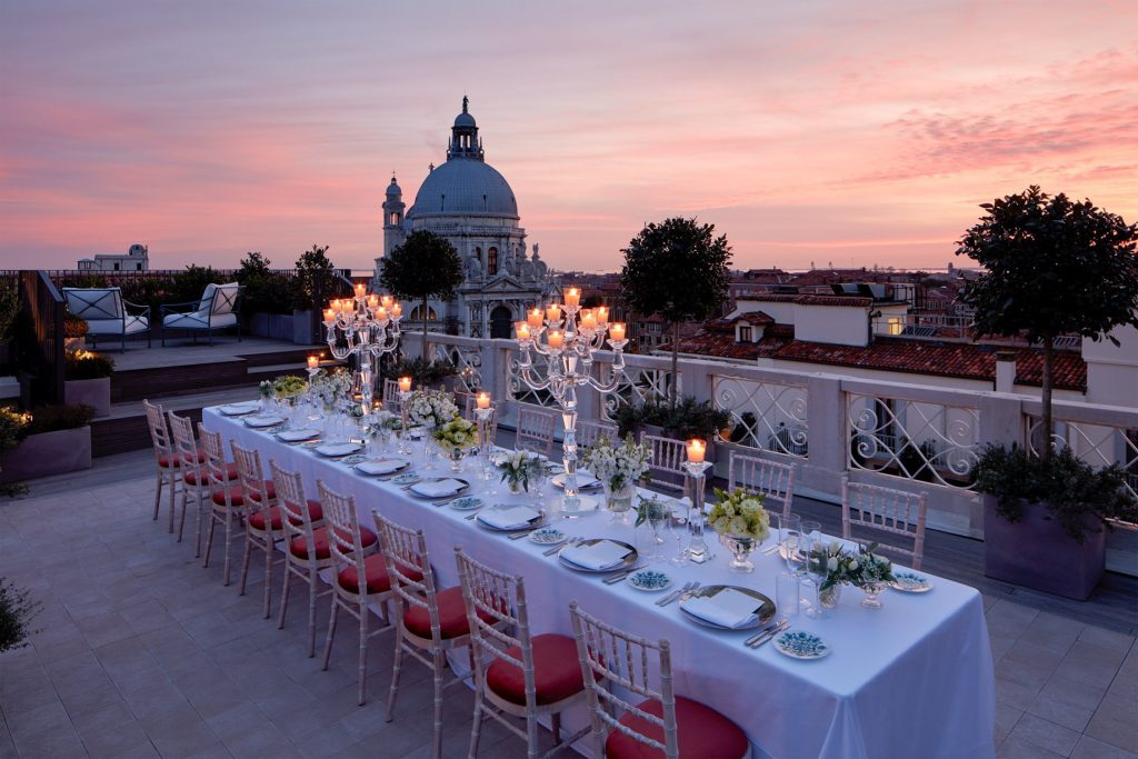 The St. Regis Venice Hotel - Venice, Italy - The Santa Maria Suite Terrace Table Setting