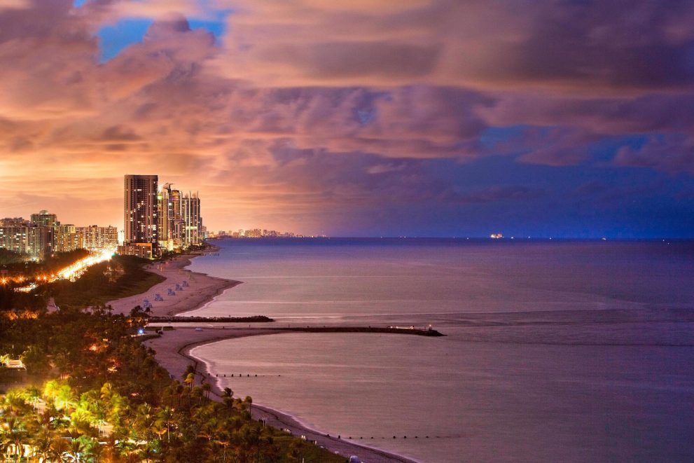 The St. Regis Bal Harbour Resort - Miami Beach, FL, USA - Resort Sunset Ocean View