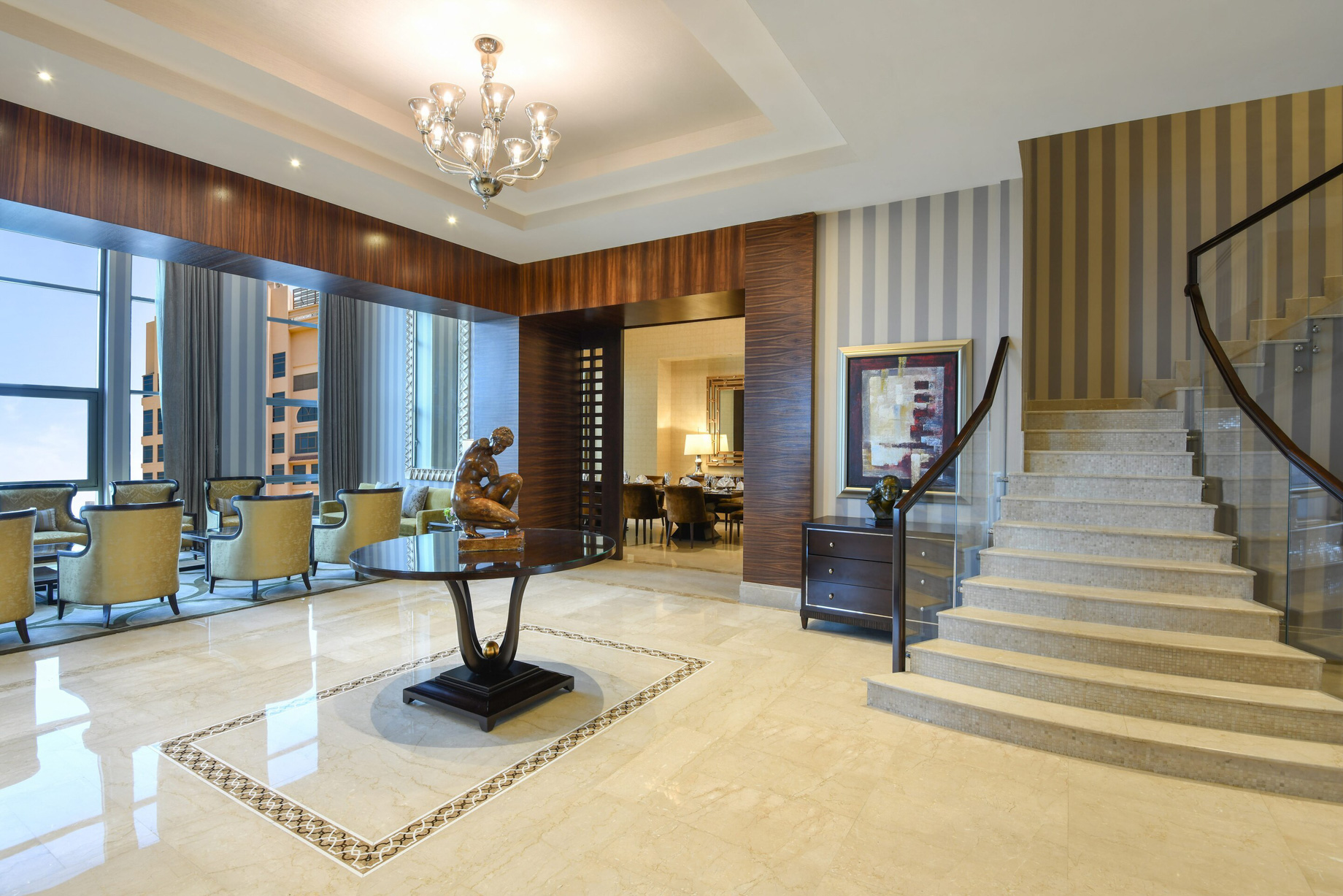 The St. Regis Doha Hotel – Doha, Qatar – Presidential Suite Grand Staircase