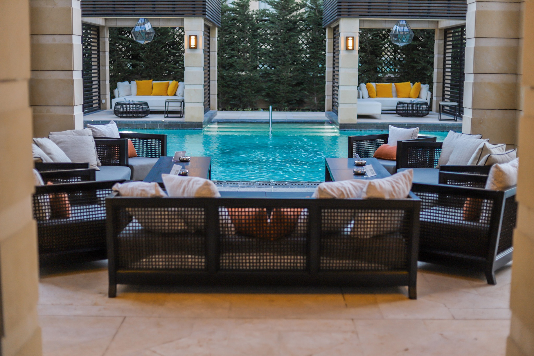 The St. Regis Amman Hotel – Amman, Jordan – Ourdoor Pool Deck Evening