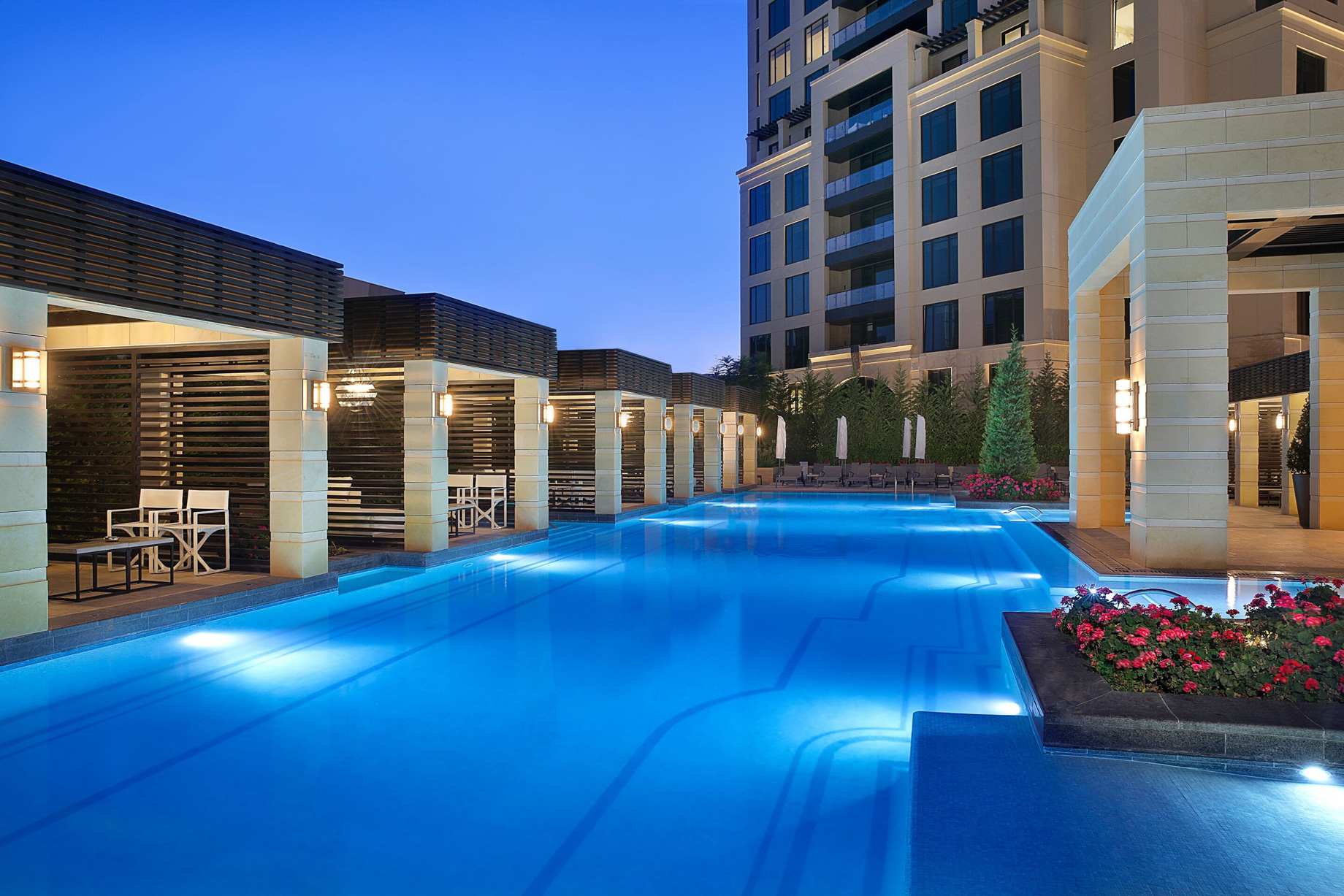The St. Regis Amman Hotel – Amman, Jordan – Outdoor Pool Evening