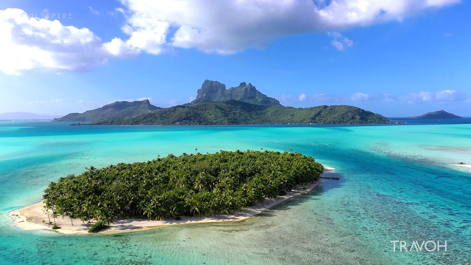 Amazing Drone Flyover - Motu Tane Private Island Paradise - Bora Bora, French Polynesia - 4K Travel Video