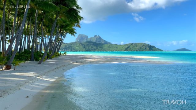 Tropical Sea Sounds - Lapping Beach Waves - Motu Tane, Bora Bora, French Polynesia - 4K Travel Video