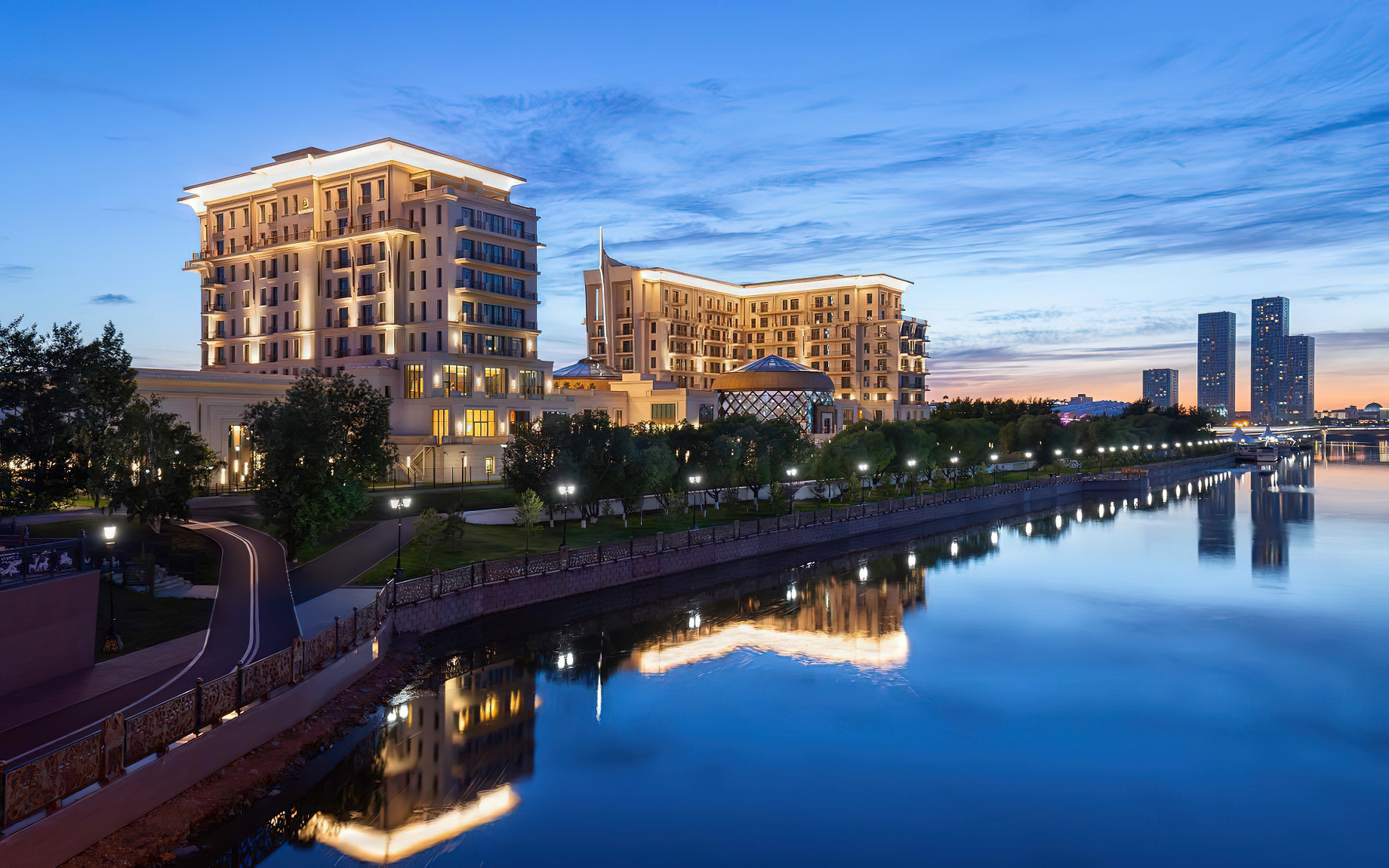 The St. Regis Astana Hotel - Astana, Kazakhstan - Hotel River View Night
