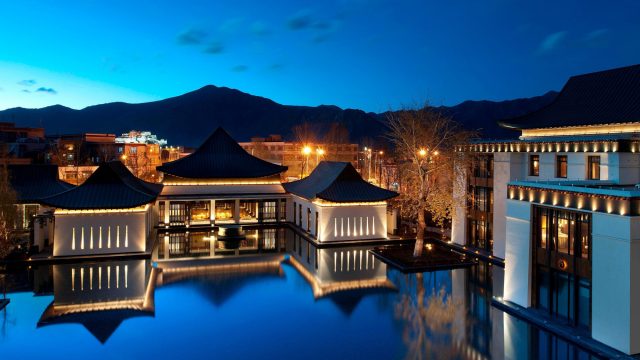 The St. Regis Lhasa Resort - Lhasa, Xizang, China - Resort Lake View Night