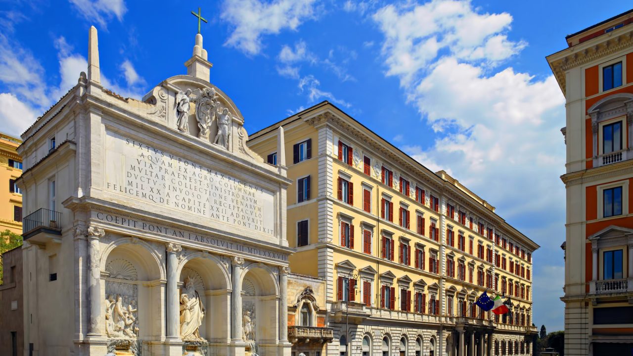 The St. Regis Rome Hotel - Rome, Italy - Hotel Facade Fountain of Moses