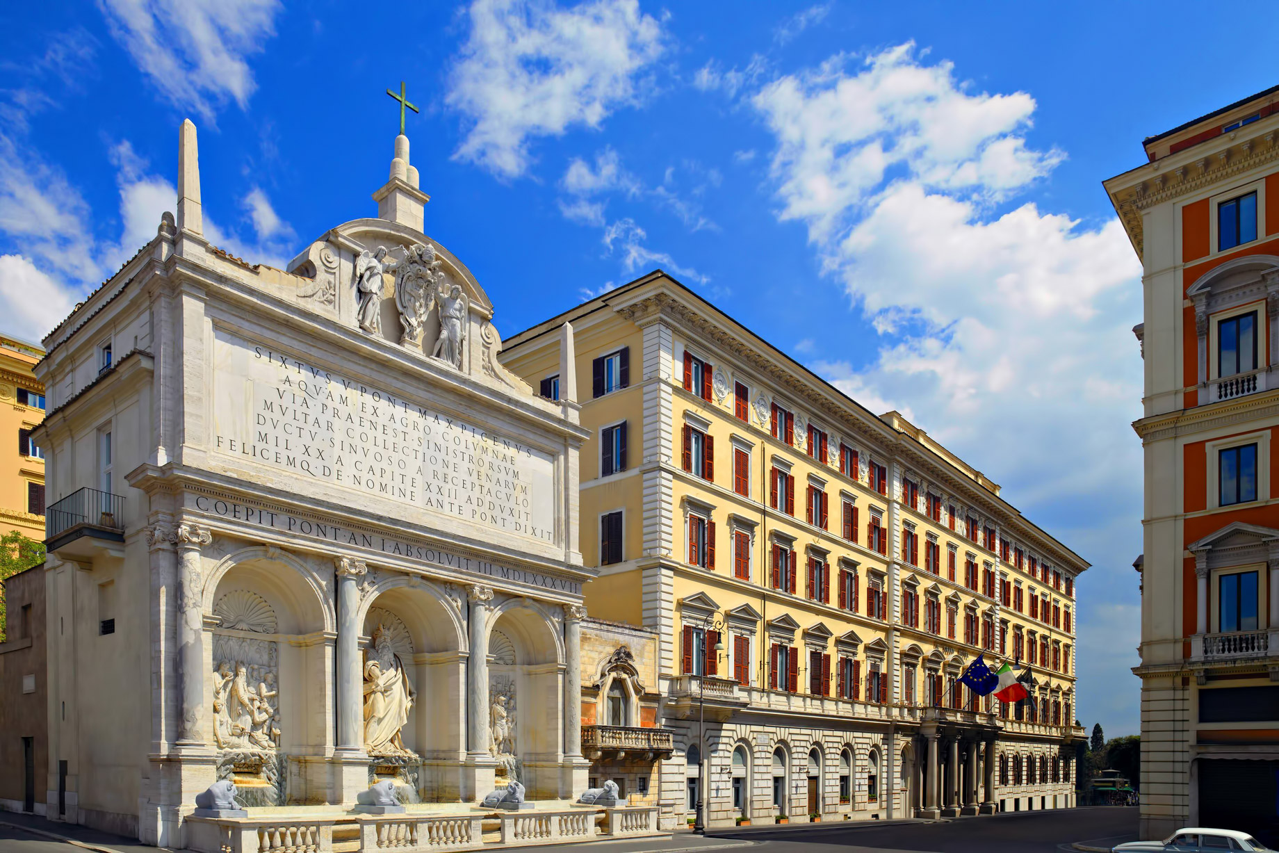 The St. Regis Rome Hotel - Rome, Italy - Hotel Facade Fountain of Moses