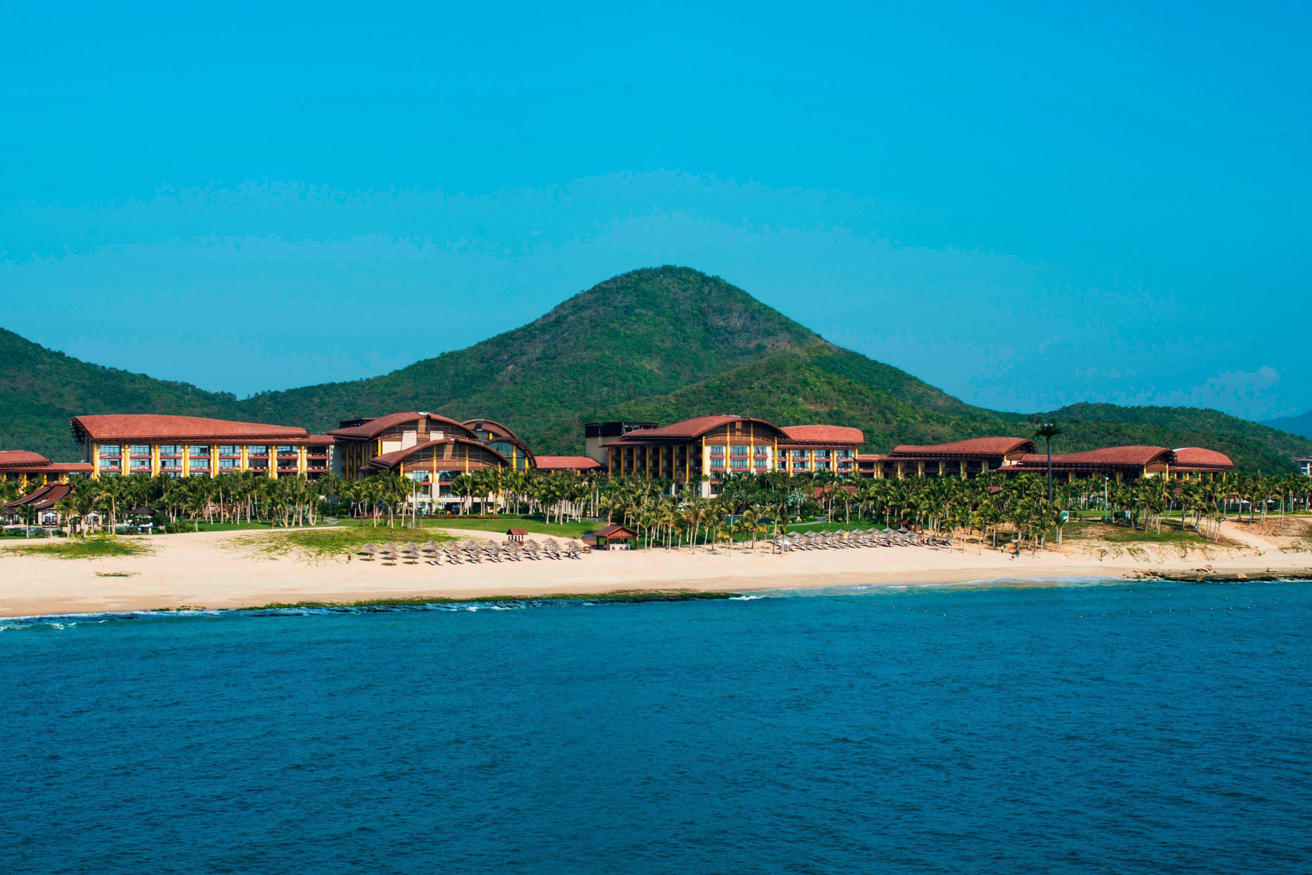 The St. Regis Sanya Yalong Bay Resort - Hainan, China - Yalong Bay Resort Beach View Aerial