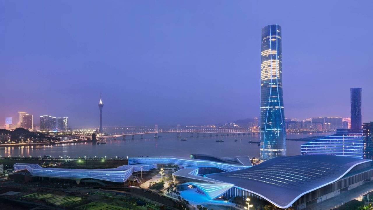 The St. Regis Zhuhai Hotel - Zhuhai, Guangdong, China - Hotel Night Exterior