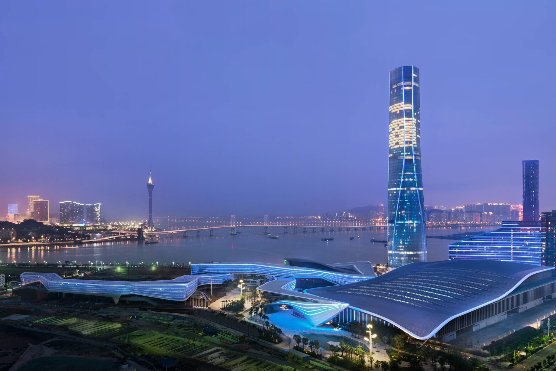 The St. Regis Zhuhai Hotel - Zhuhai, Guangdong, China - Hotel Night Exterior