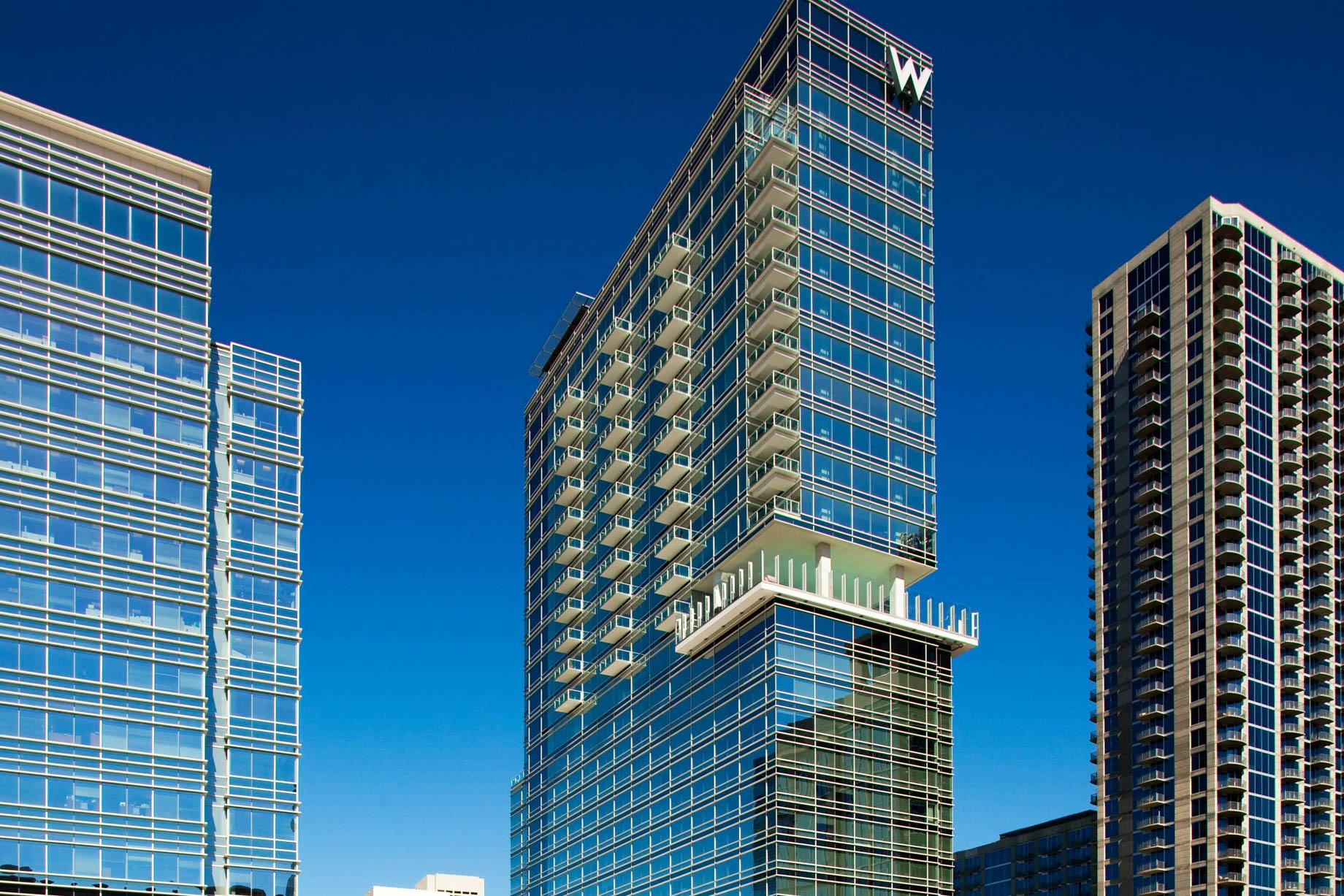 W Atlanta Downtown Hotel – Atlanta, Georgia, USA – Hotel Exterior Tower View