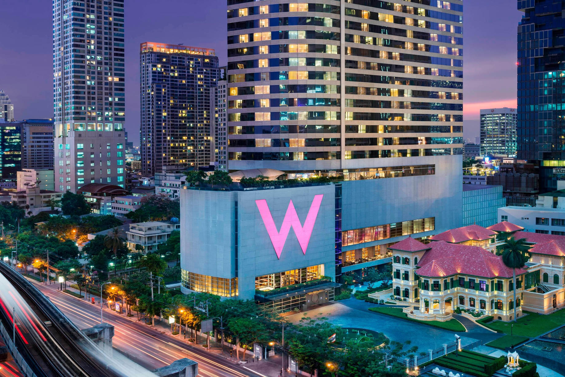 W Bangkok Hotel – Bangkok, Thailand – Hotel Exterior Night