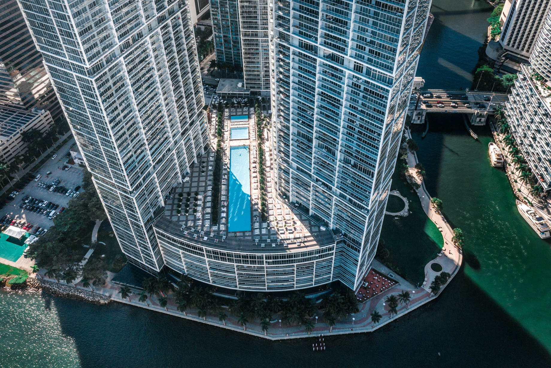 W Miami Hotel - Miami, FL, USA - Hotel Aerial View