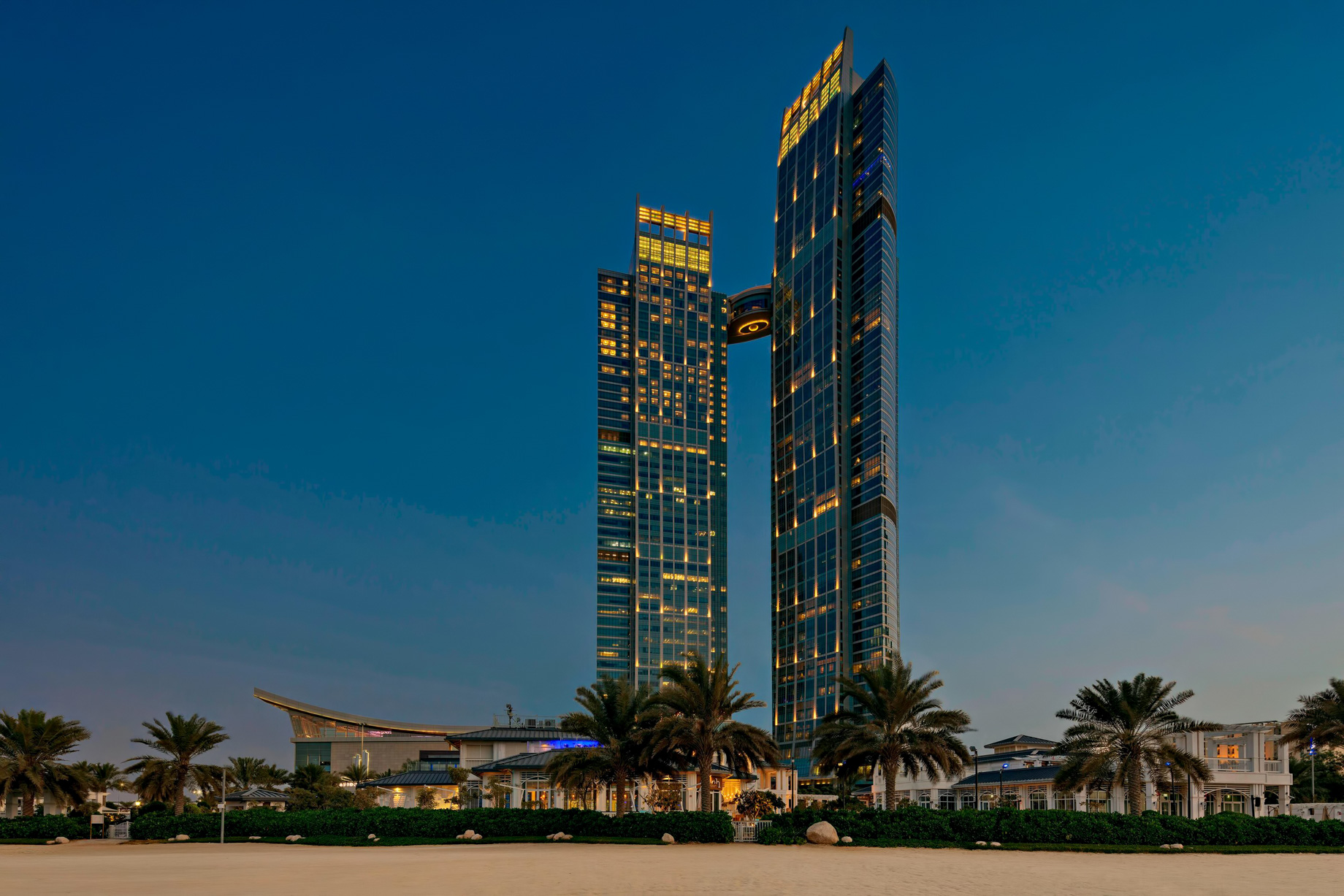 The St. Regis Abu Dhabi Hotel – Abu Dhabi, United Arab Emirates – Dusk Exterior