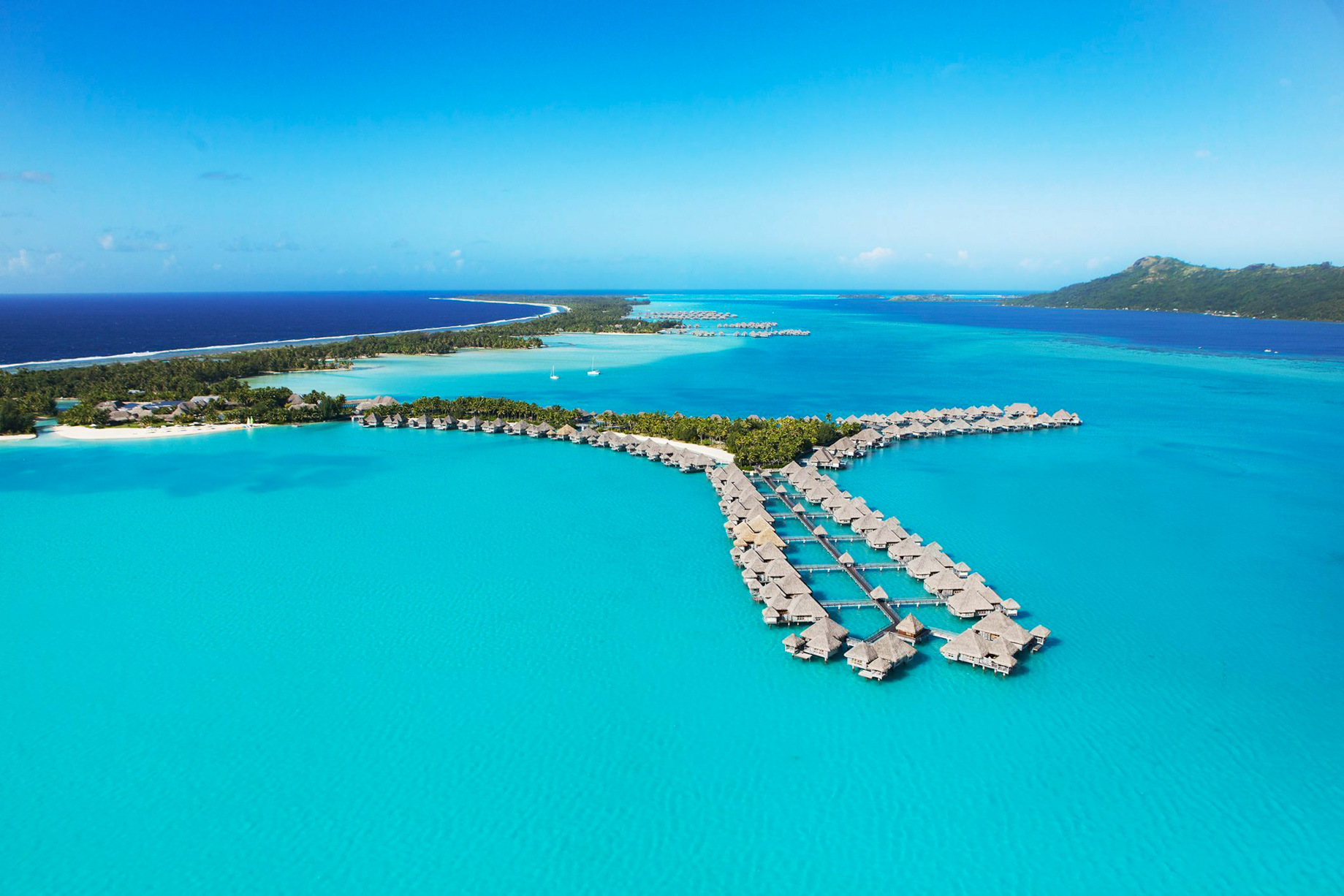 The St. Regis Bora Bora Resort - Bora Bora, French Polynesia - Resort Aerial