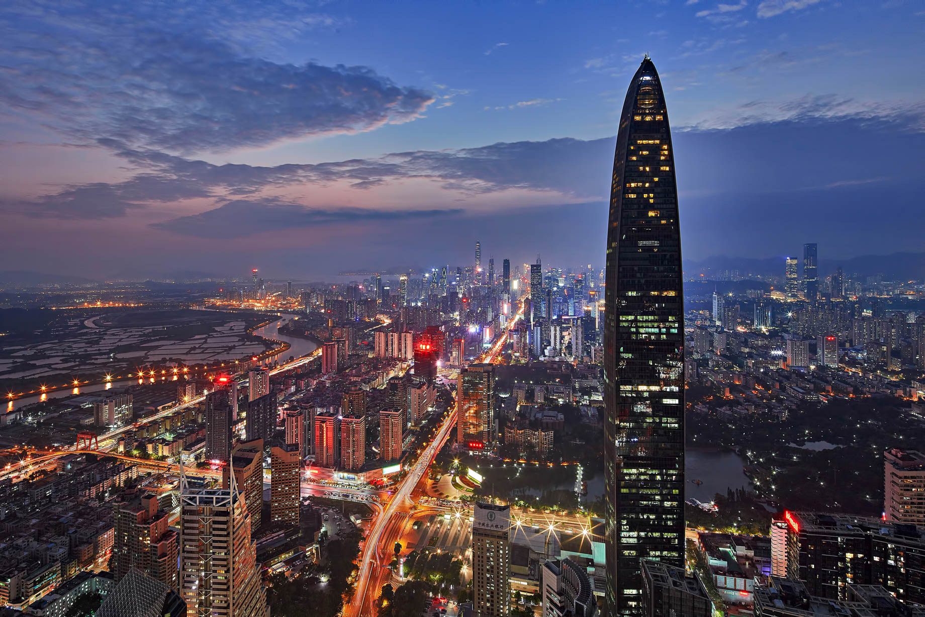 The St. Regis Shenzhen Hotel – Shenzhen, China – Night Exterior
