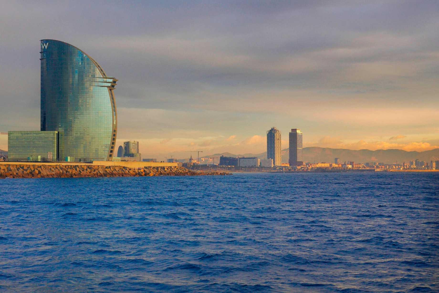 W Barcelona Hotel - Barcelona, Spain - Exterior Mediterranean Sea View