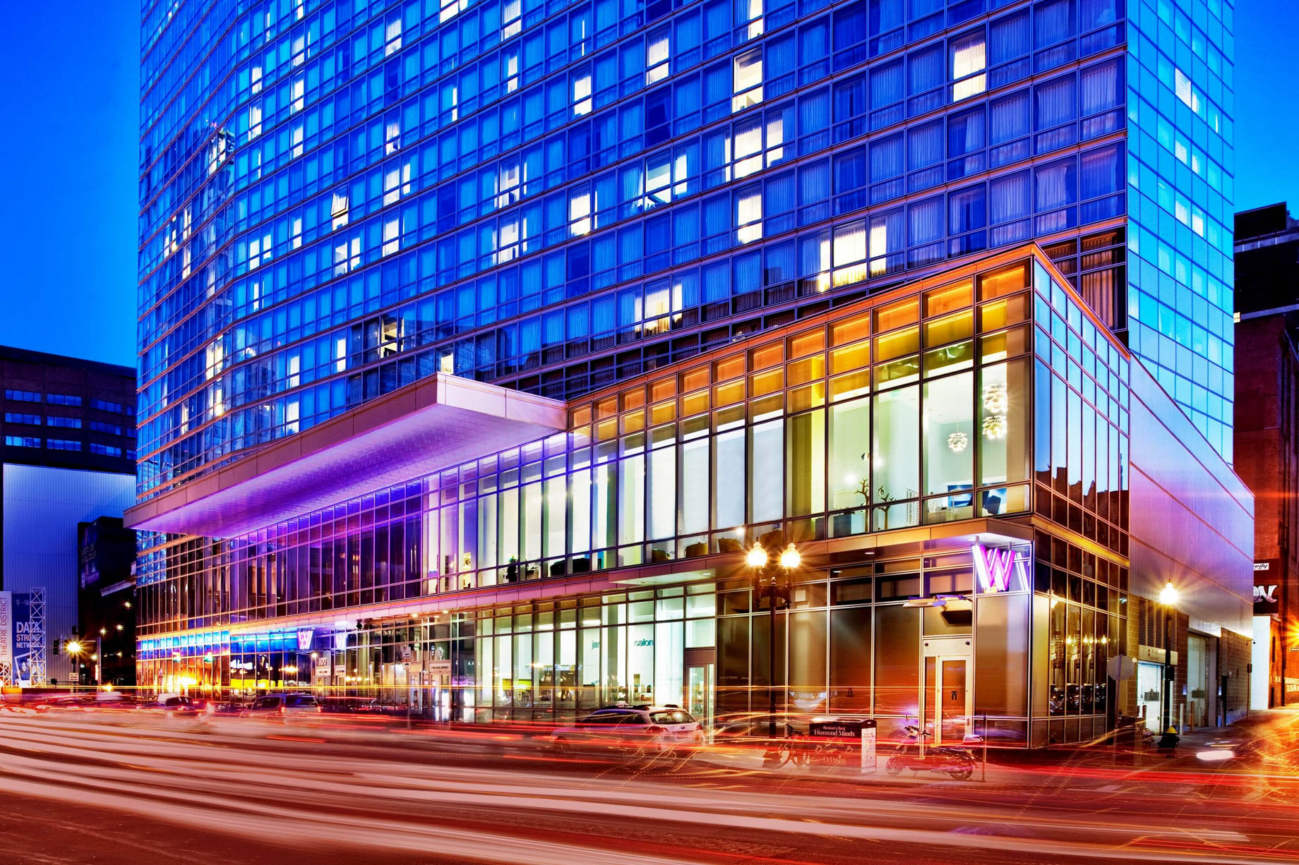 W Boston Hotel – Boston, MA, USA – Hotel Exterior Night