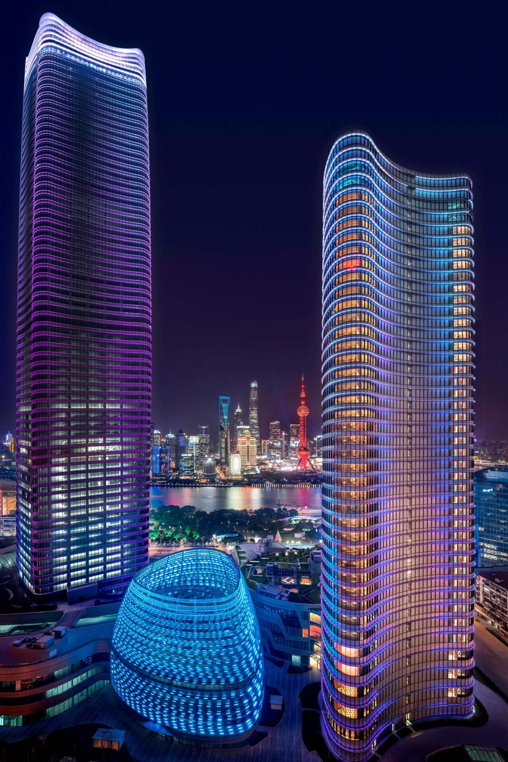 W Shanghai The Bund Hotel - Shanghai, China - Hotel Exterior Night